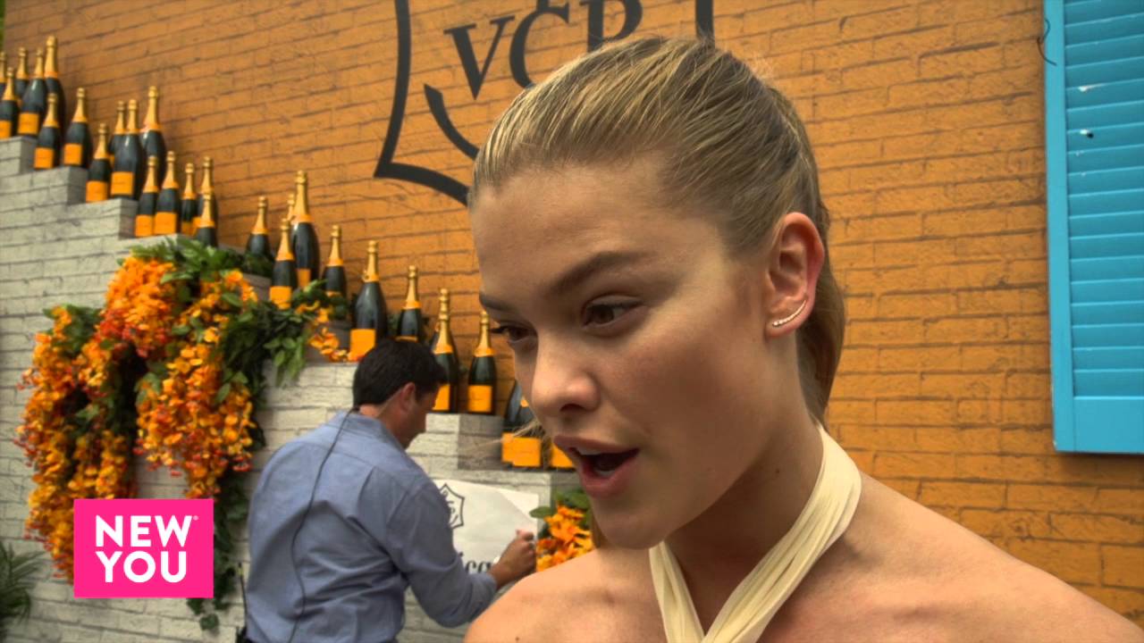 Model Nina Agdal Interview at Veuve Clicquot Carnaval Miami
