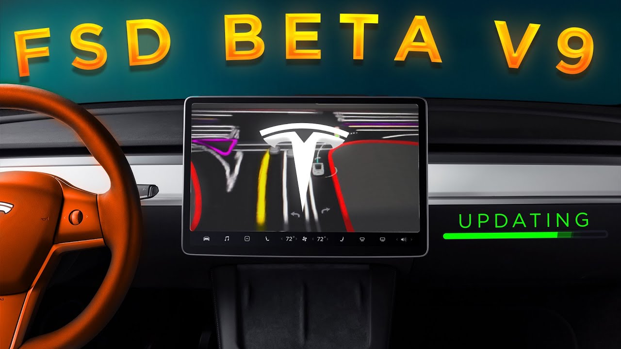 Tesla Vision FSD Beta 9: первый тест-драйв и первые впечатления с новыми визуализациями! | 18.04.2021