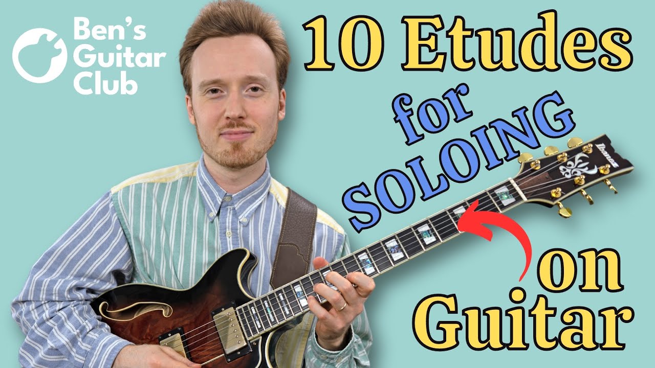 10 ETUDES for MODERN GUITAR SOLOING (Dorian, Lydian & Aeolian Modes)