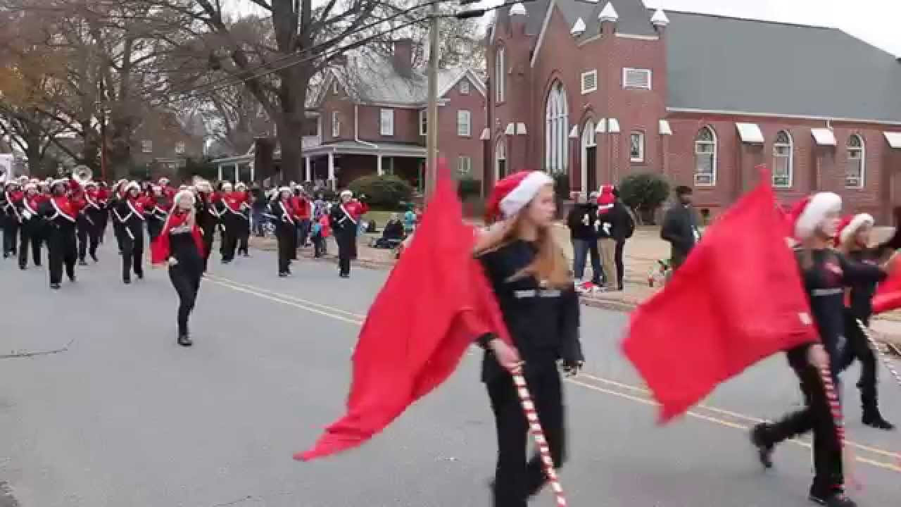 South Point High School Marching Band in 2014 Belmont, NC, Christmas Parade