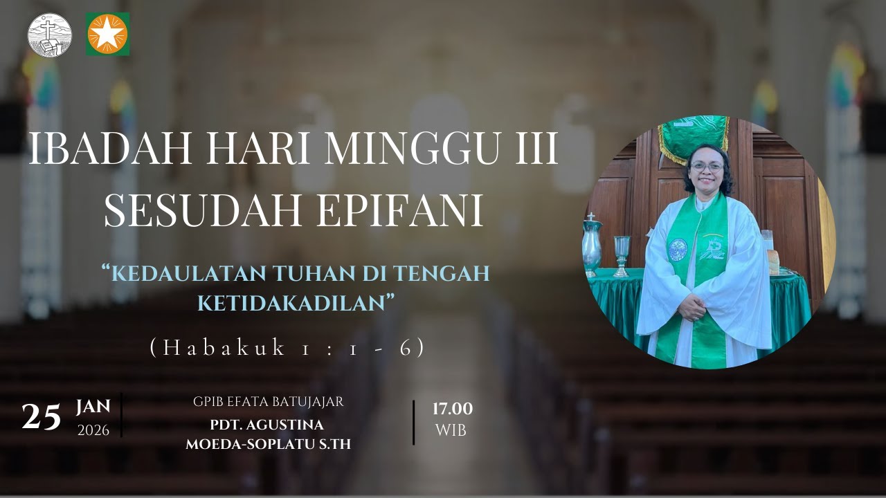 IBADAH HARI MINGGU SORE || GPIB EFATA BATUJAJAR