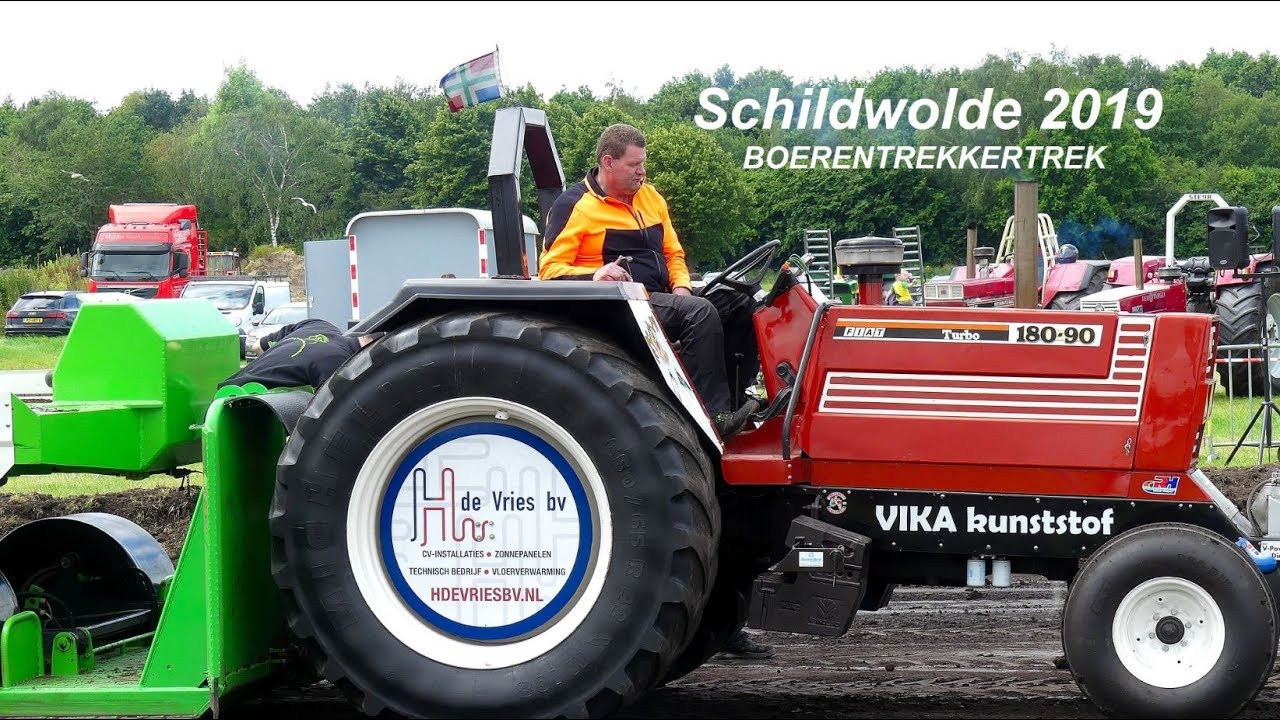 Derde Boeren trekkertrek in Schildwolde 13 juli 2019.