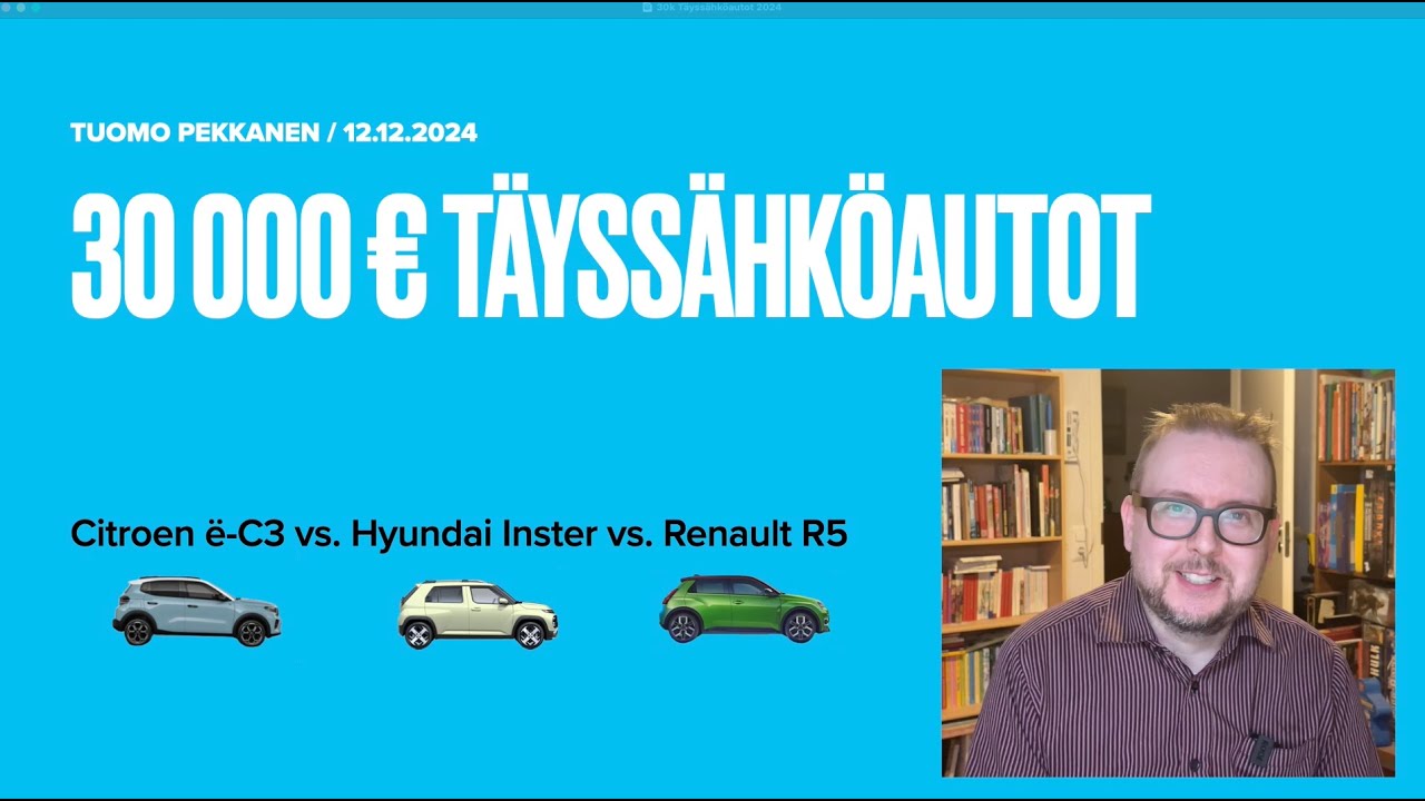 30k€ Täyssähköautot 12/2024