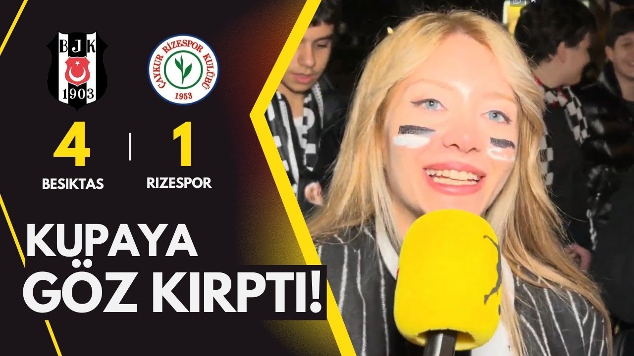 Beşiktaş’tan 4 Gollü Şov! Beşiktaş 4-1 Rizespor Taraftar Röportajı