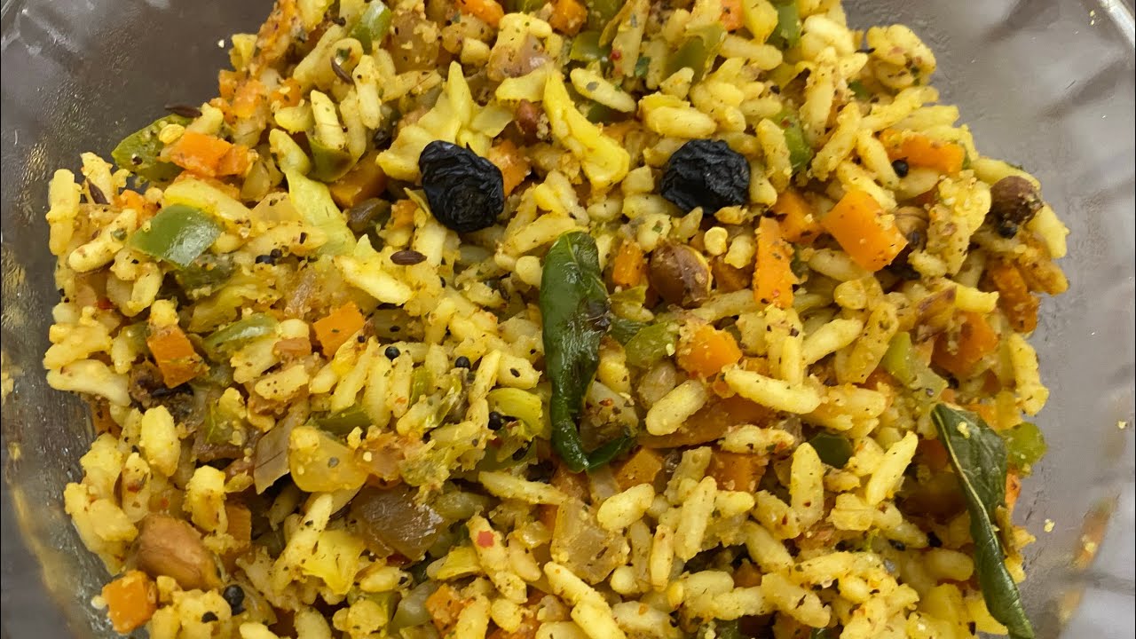 Puffed rice peanuts masala