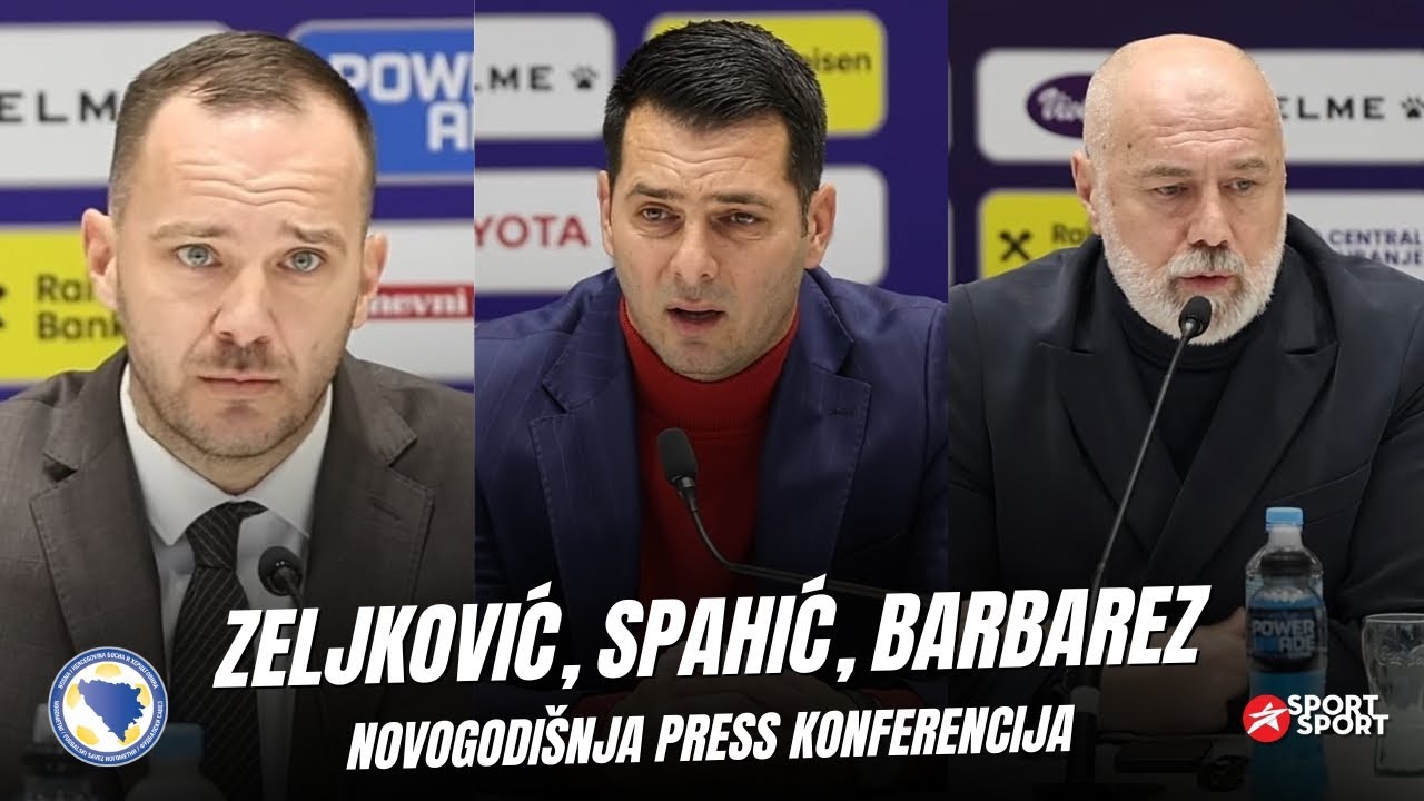 NOVOGODIŠNJA PRESS KONFERENCIJA ZELJKOVIĆA, SPAHIĆA I BARBAREZA