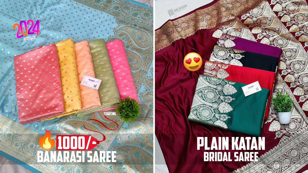 1000/- Pure Bridal Winter Special Banarasi Saree 2024 Collection