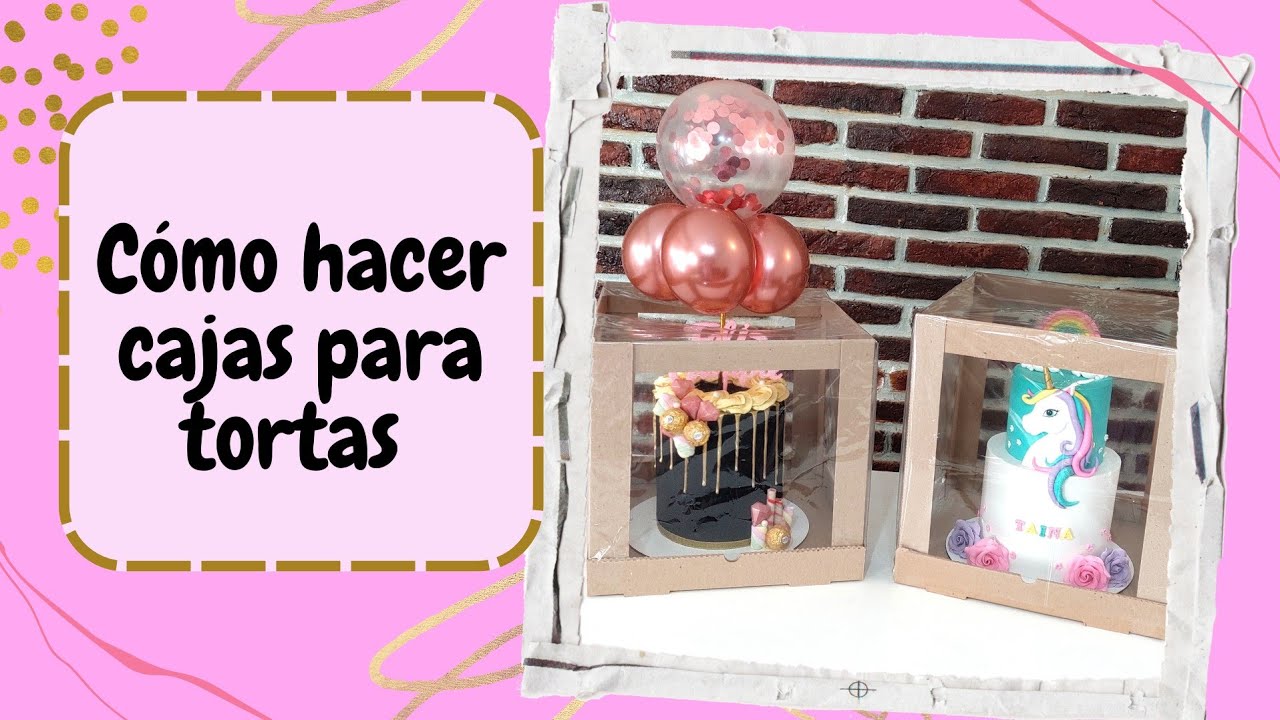 Cómo  hacer CAJA PARA TORTA con una caja de Pizza 🍕 📦🎂