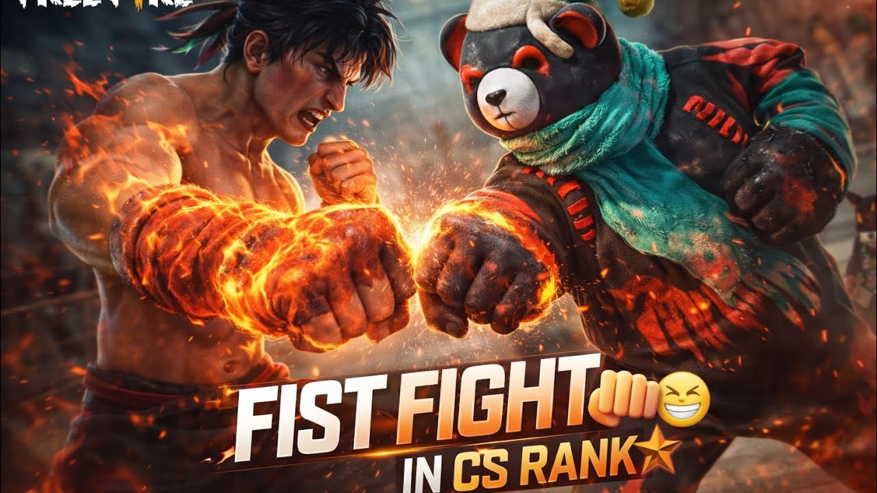 Only fist challenge🔥 in CS RANK FREEFIRE funny moments😆🤛🏻