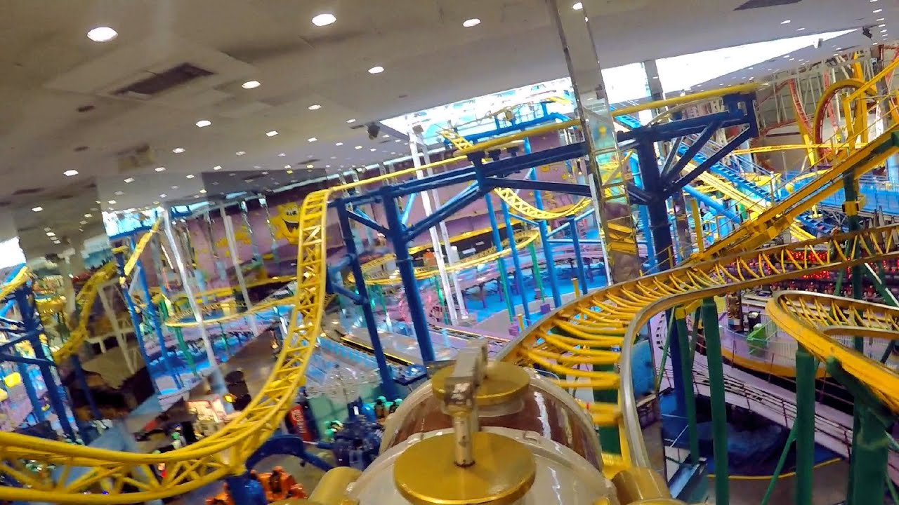 Autosled front seat on-ride HD POV @60fps Galaxyland Amusement Park