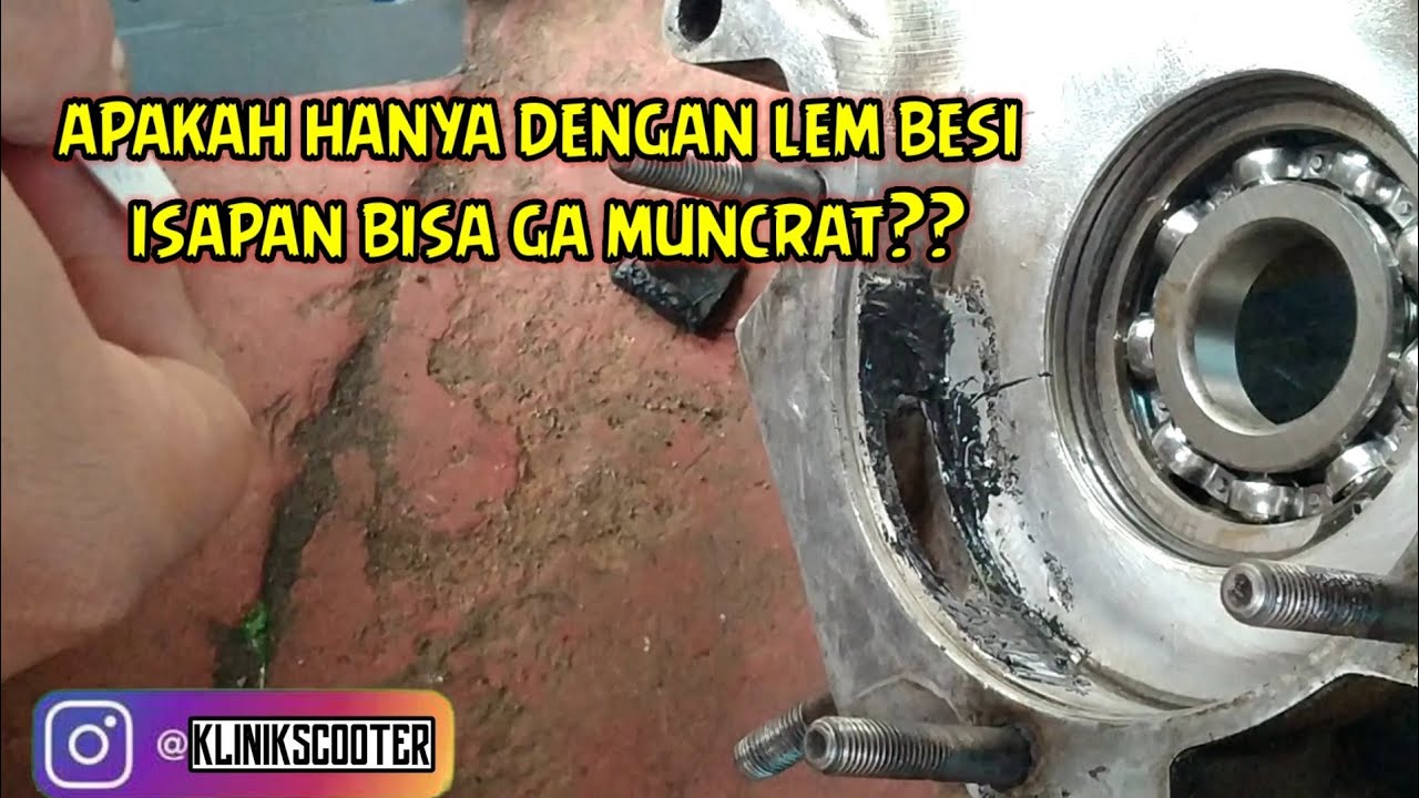 las isapan lagi menggunakan lem besi
