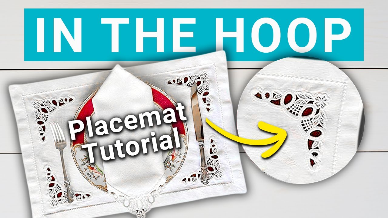 Embroidered Lace Placemat - In the Hoop Project