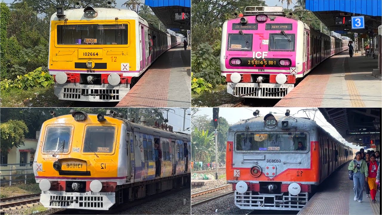 🔥Crazy Different Model Train Crossings at Historic Chandannagar Station