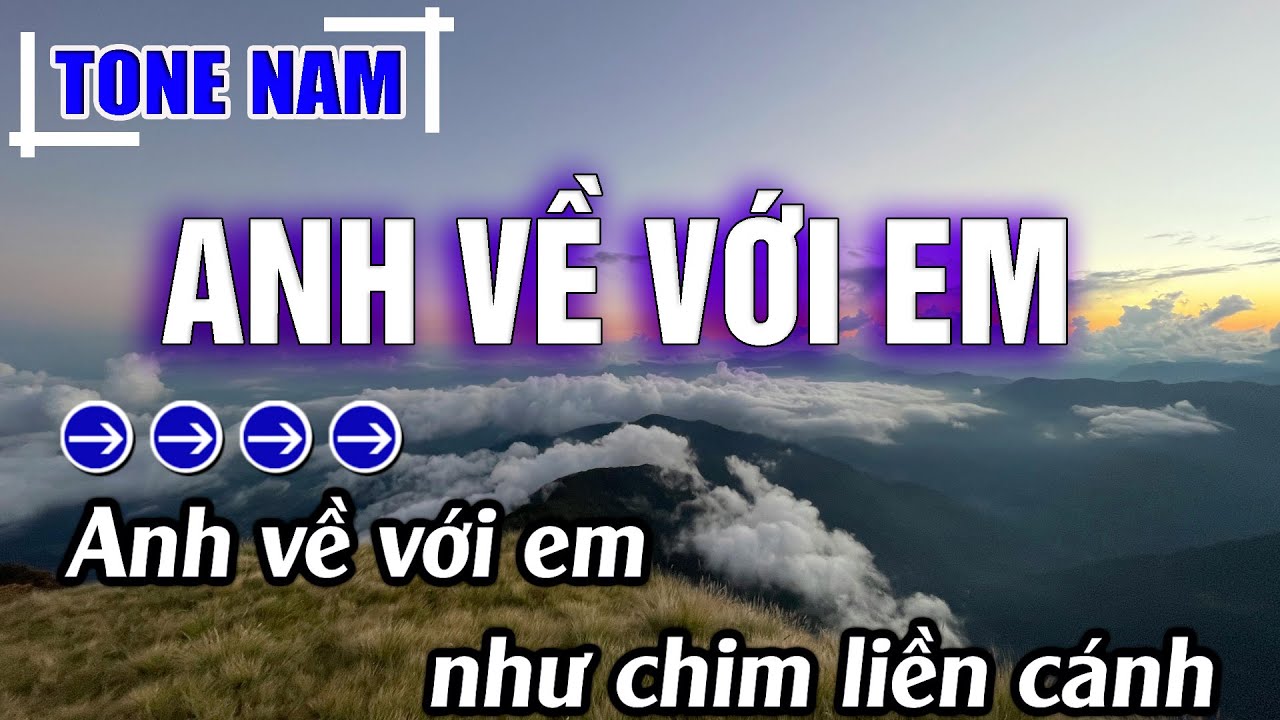Anh Về Với Em Karaoke Tone Nam Beat Mới | Karaoke Đăng Khôi