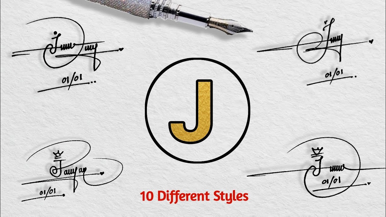8 Stylish Signature Designs with Letter J ✍️ | Cool & Creative Signature Ideas for Your Name