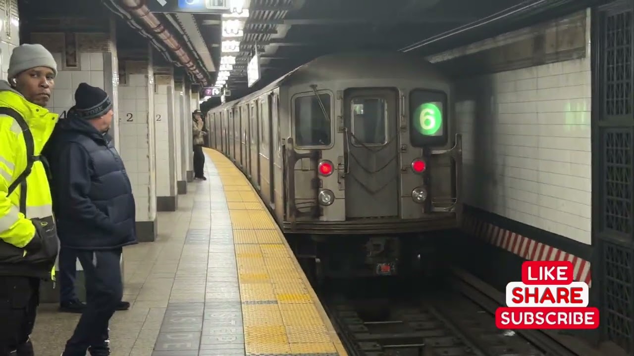 Bronx bound One R142A (4) train & Two R62A (6) trains at Grand Central-42nd Street, in Manhattan.