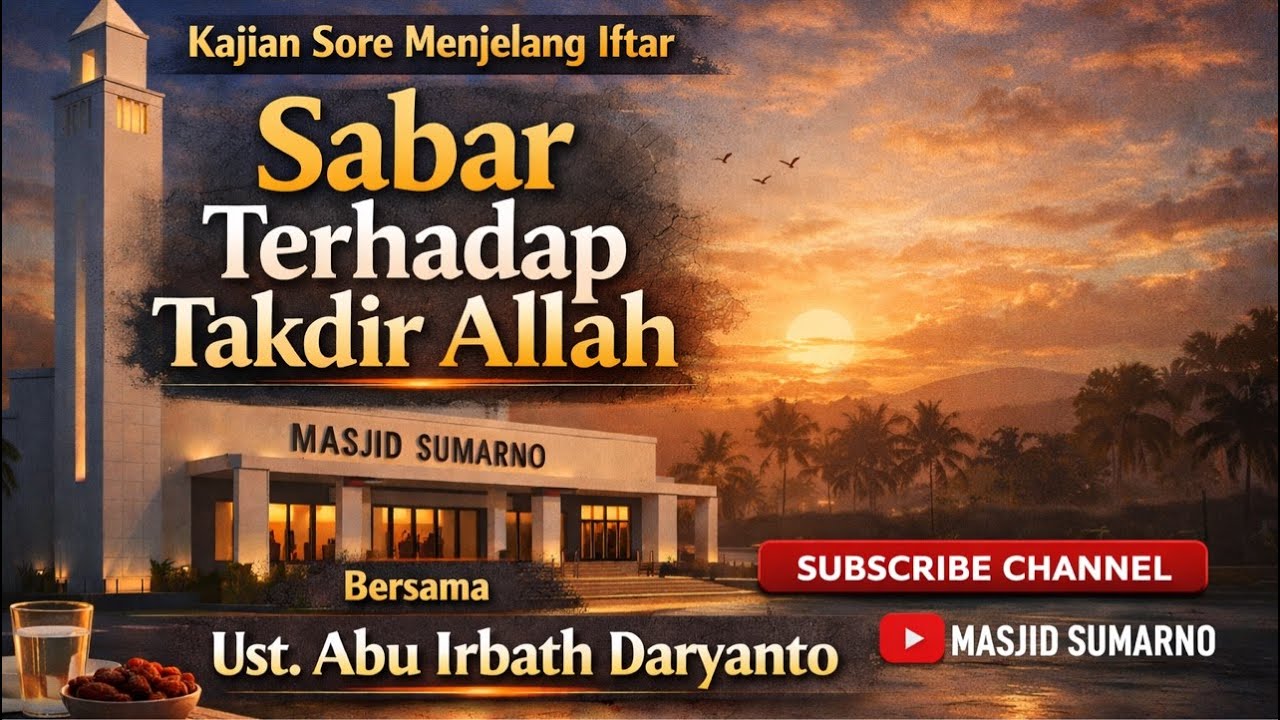 Kajian sore menjelang iftar SABAR TERHADAP TAKDIR ALLAH || Ust. Abu Irbath Daryanto