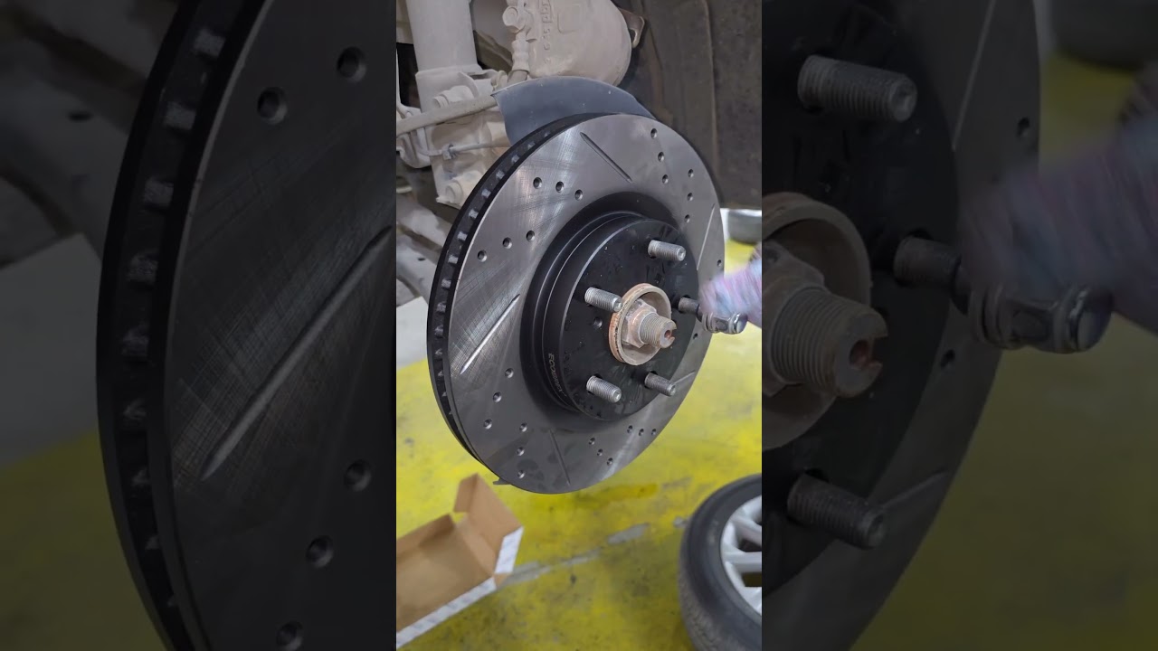 camry front brake pads and rotor replacement guide #carmaintenance