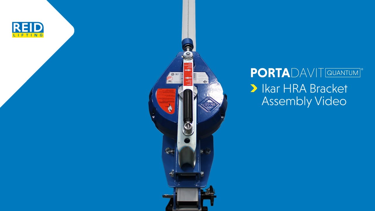 REID Lifting Ikar HRA Bracket Assembly Video featuring the Porta Davit Quantum.
