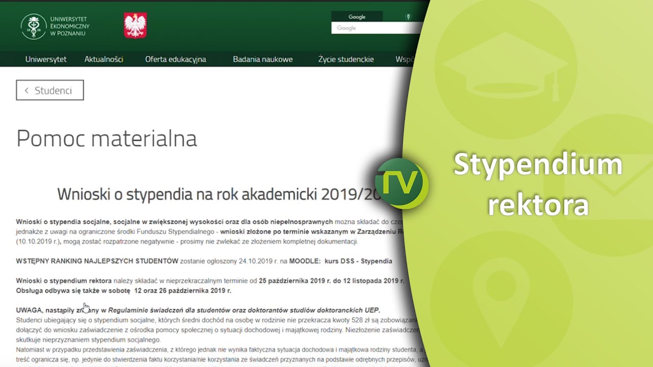 Stypendium rektora UEP - jak i kto może je zdobyć?