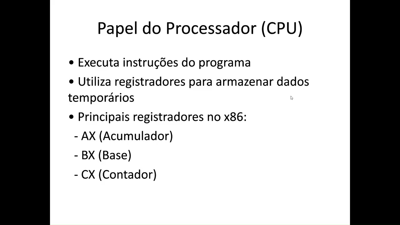 Linguagem Assembly e sua relação com a Arquitetura do Processador