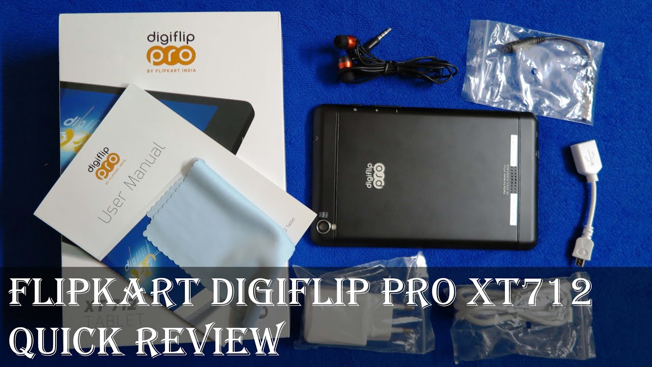 Распаковка и краткий обзор планшета Flipkart Digiflip Pro XT712