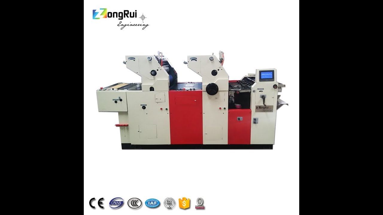 2 COLOR OFFSET PRINTING MACHINE UNIT TYPE PAPER PRINTING ZONGRUI