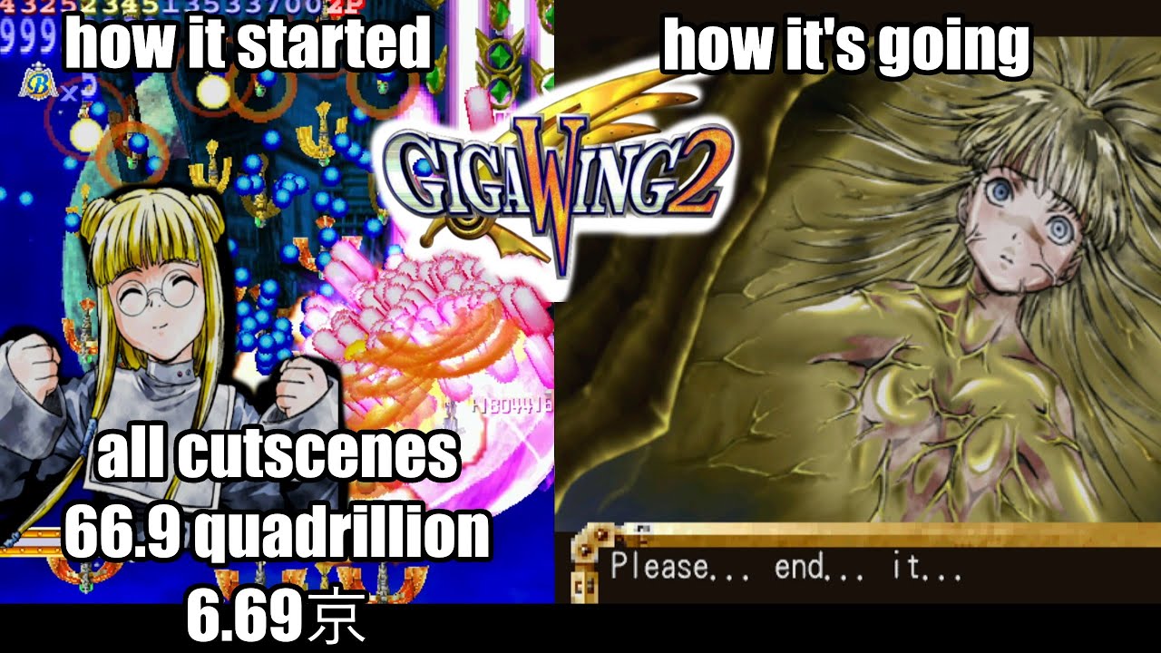 Giga Wing 2, Full Story Playthrough and 66.9 Quadrillrion pts! / ギガウイング2 リミ, 6.69京 (1440p 60fps)