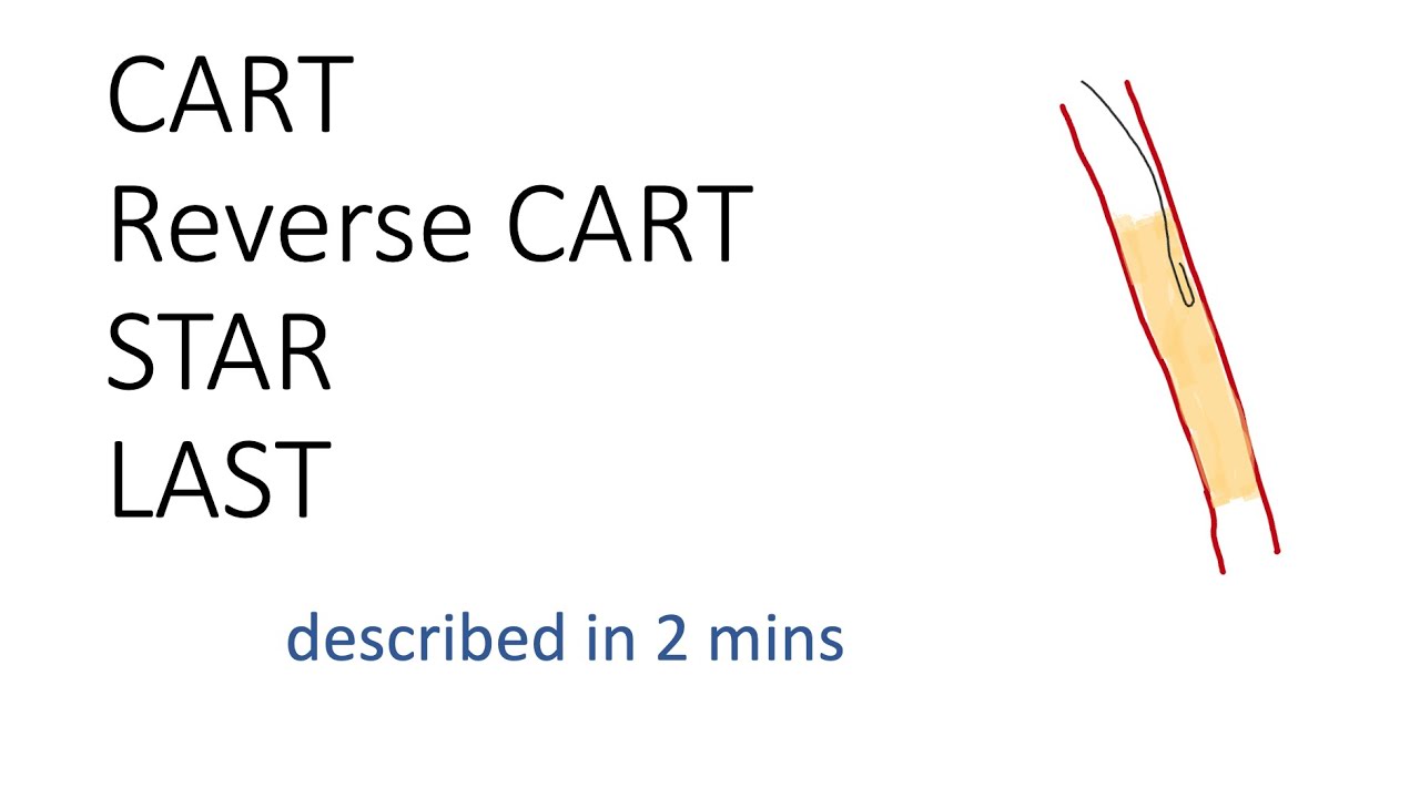 The acronyms CART, reverse CART, STAR & LAST described in 2 minutes.