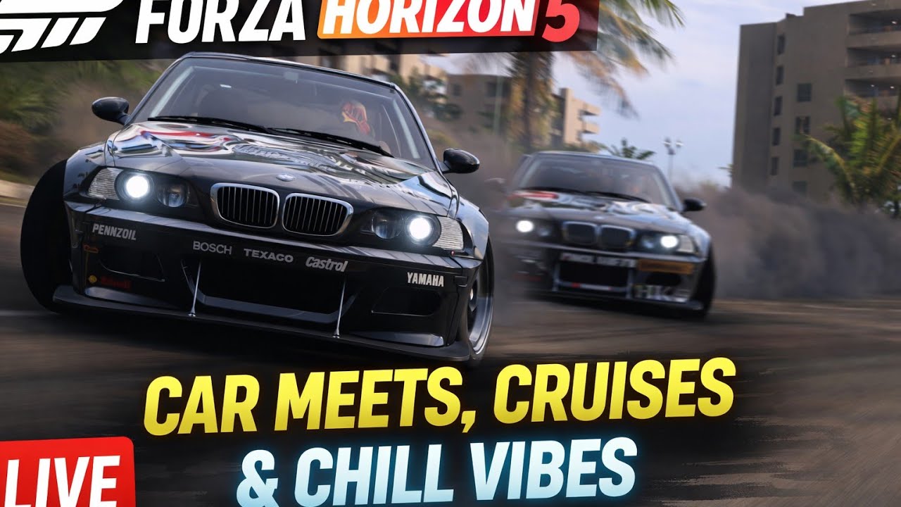 Forza Horizon 5 - Car Meets, Cruises & Chill Vibes|LIVE! #Ps5 #Forzahorizon5 #trending