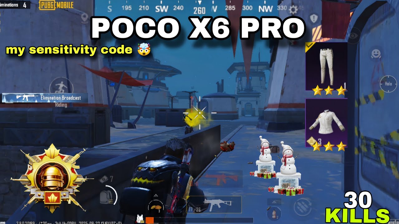 POCO X6 PRO 5G GAME PLAY PUBG Mobile 丨30 kills 90FPS! 丨best sensitivity code PUBG 