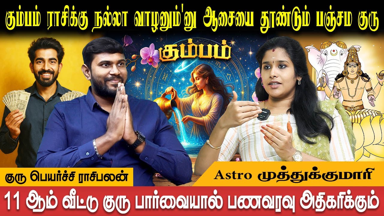 Kumbam rasi Guru peyarchi palan in tamil | கும்பம் குரு பெயர்ச்சி | Astro Muthukumari | Bakthi Plus