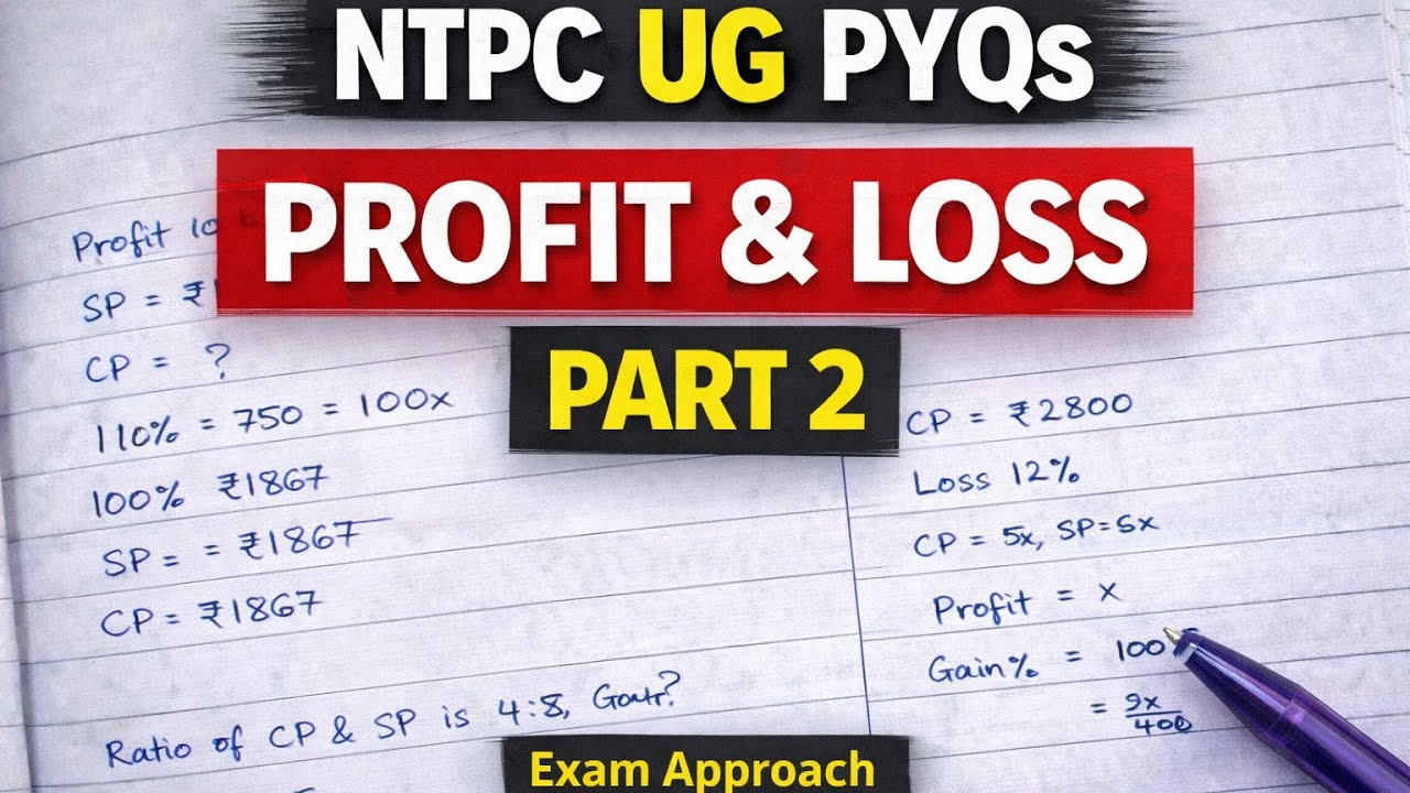 Profit & Loss Part 2 NTPC UG | Maths PYQs with Short Tricks