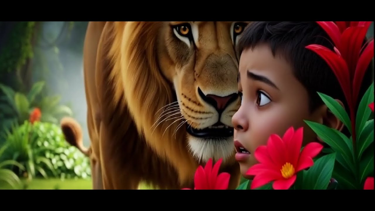 The Boy Met the Lion’s Family     Jungle Cartoon