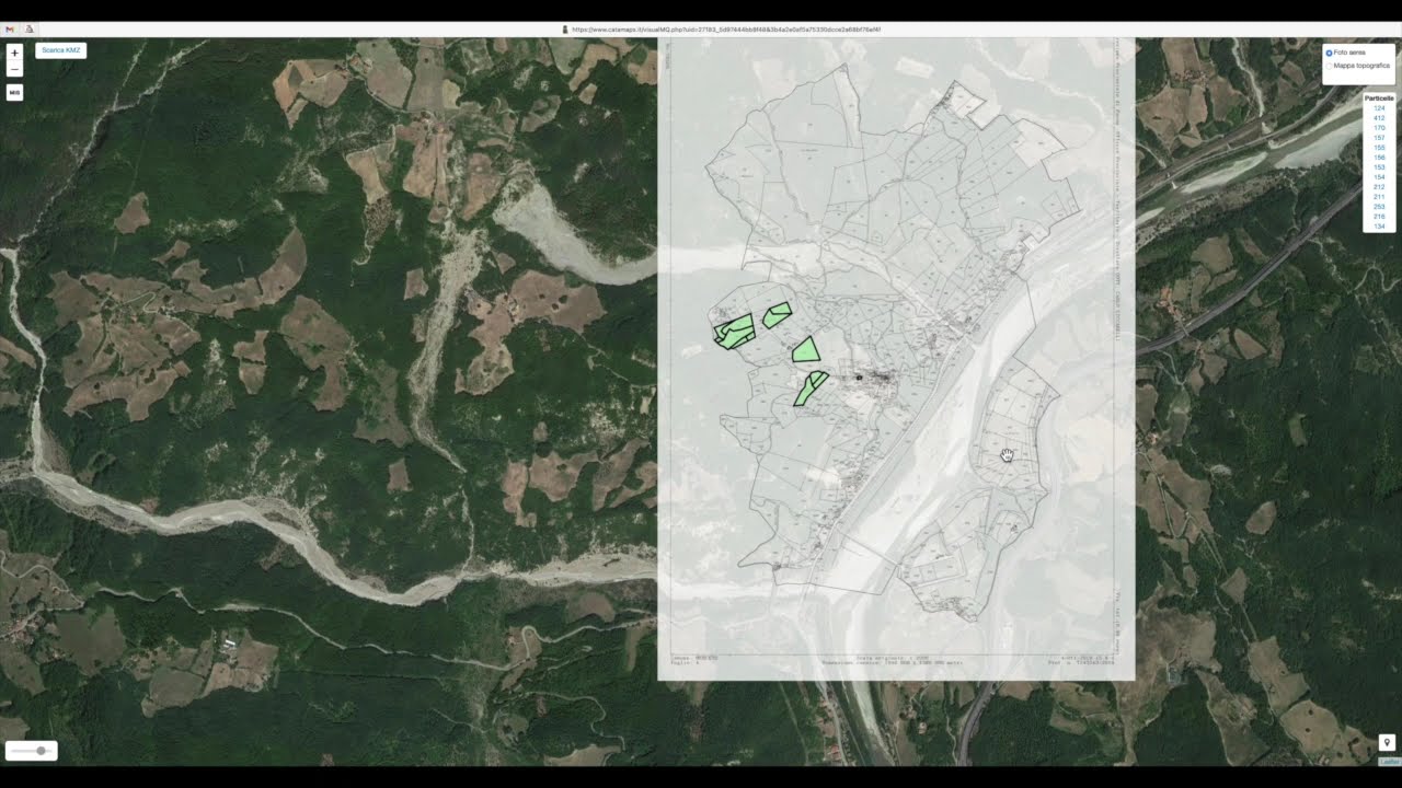 Estratto di Mappa Catastale su Foto Satellitare senza installare nessuna app