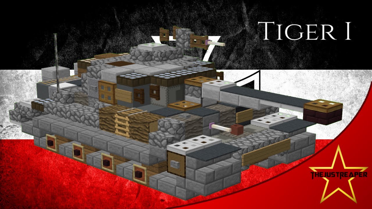 Minecraft WW2 Build Tutorial: Tiger I (E)