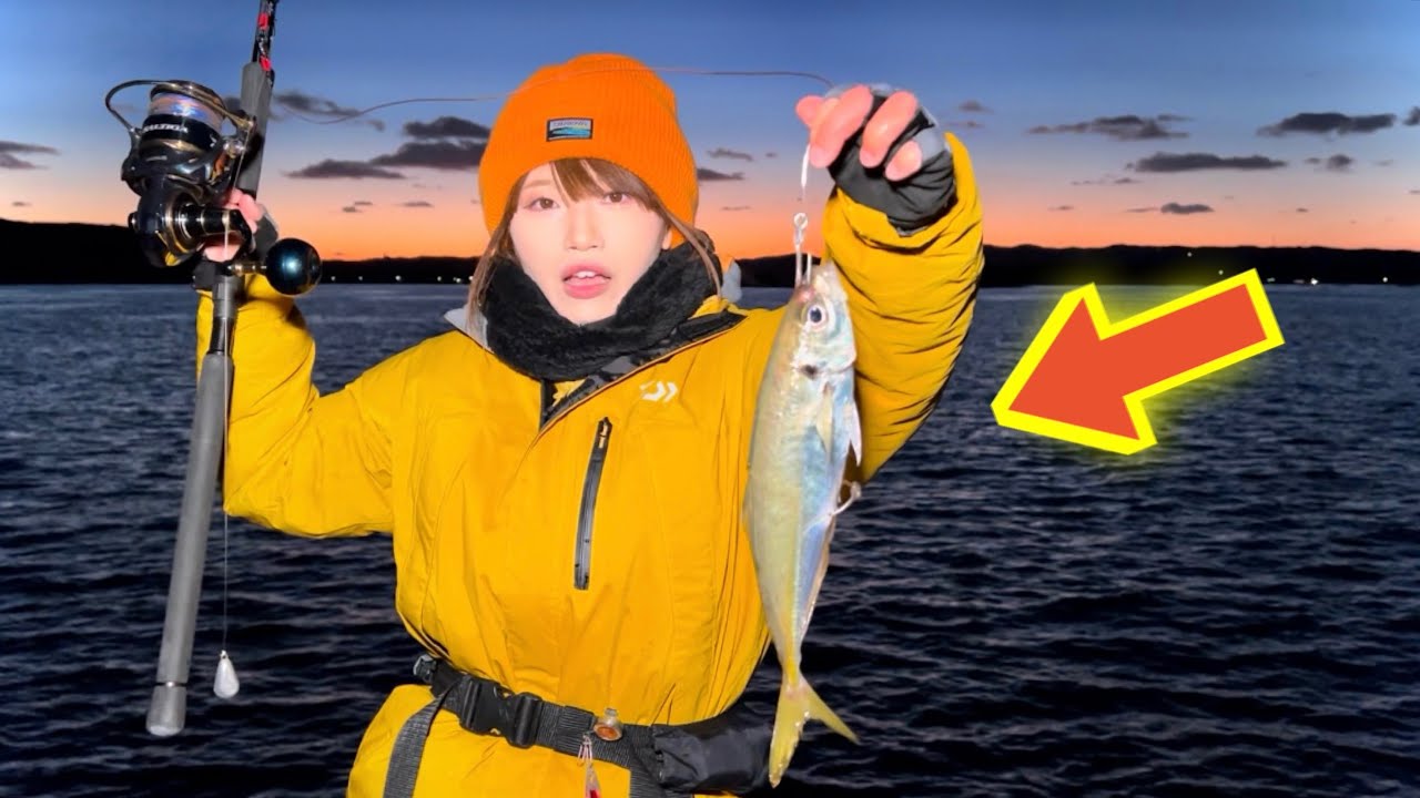 堤防から超大物狙い❗️釣れたアジを泳がせた直後‼️