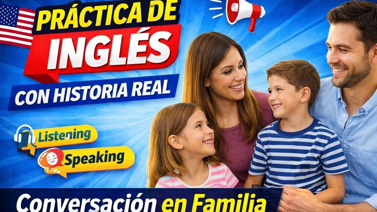 PRACTICA DE INGLES CON HISTORIA REAL/ Conversación Natural en Familia (Listening & Speaking)
