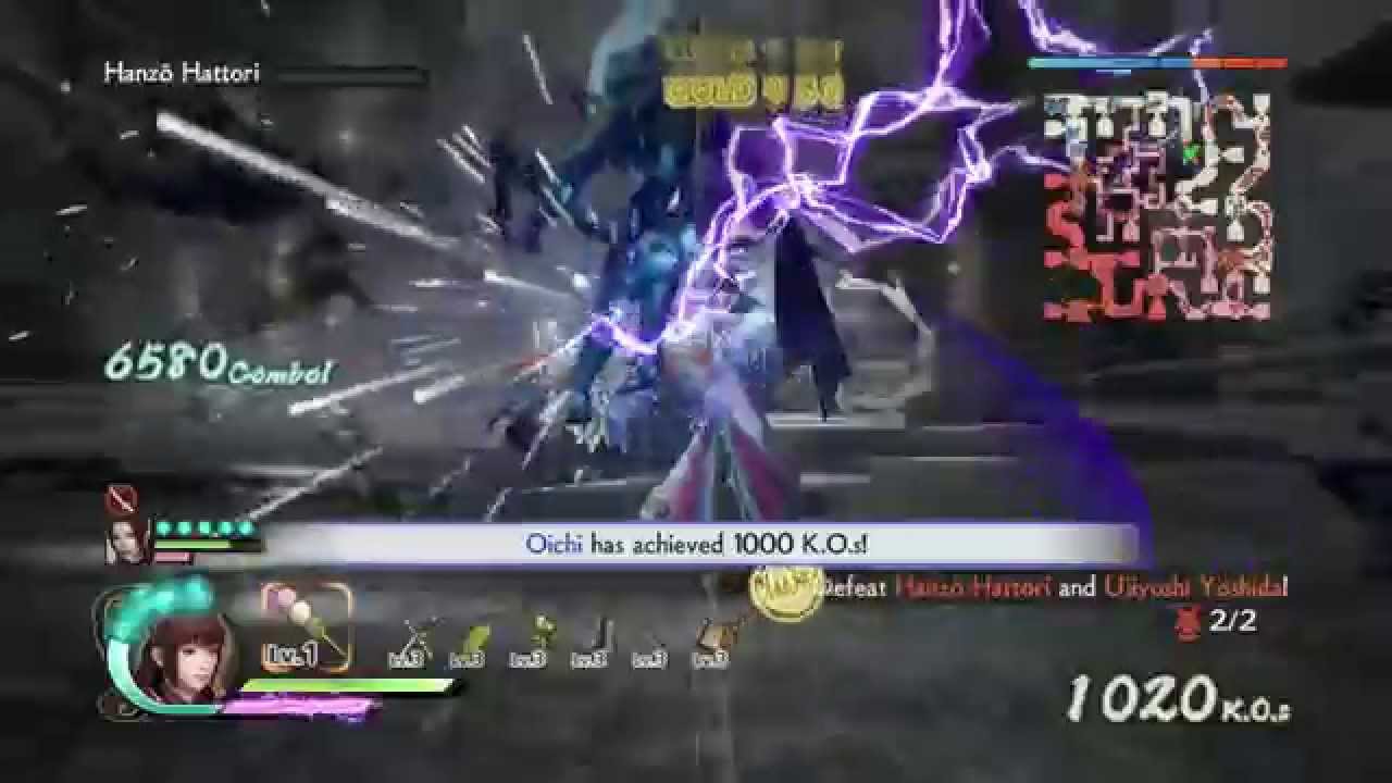 Samurai Warriors 4 - PS4 - Oichi Moveset & Combos