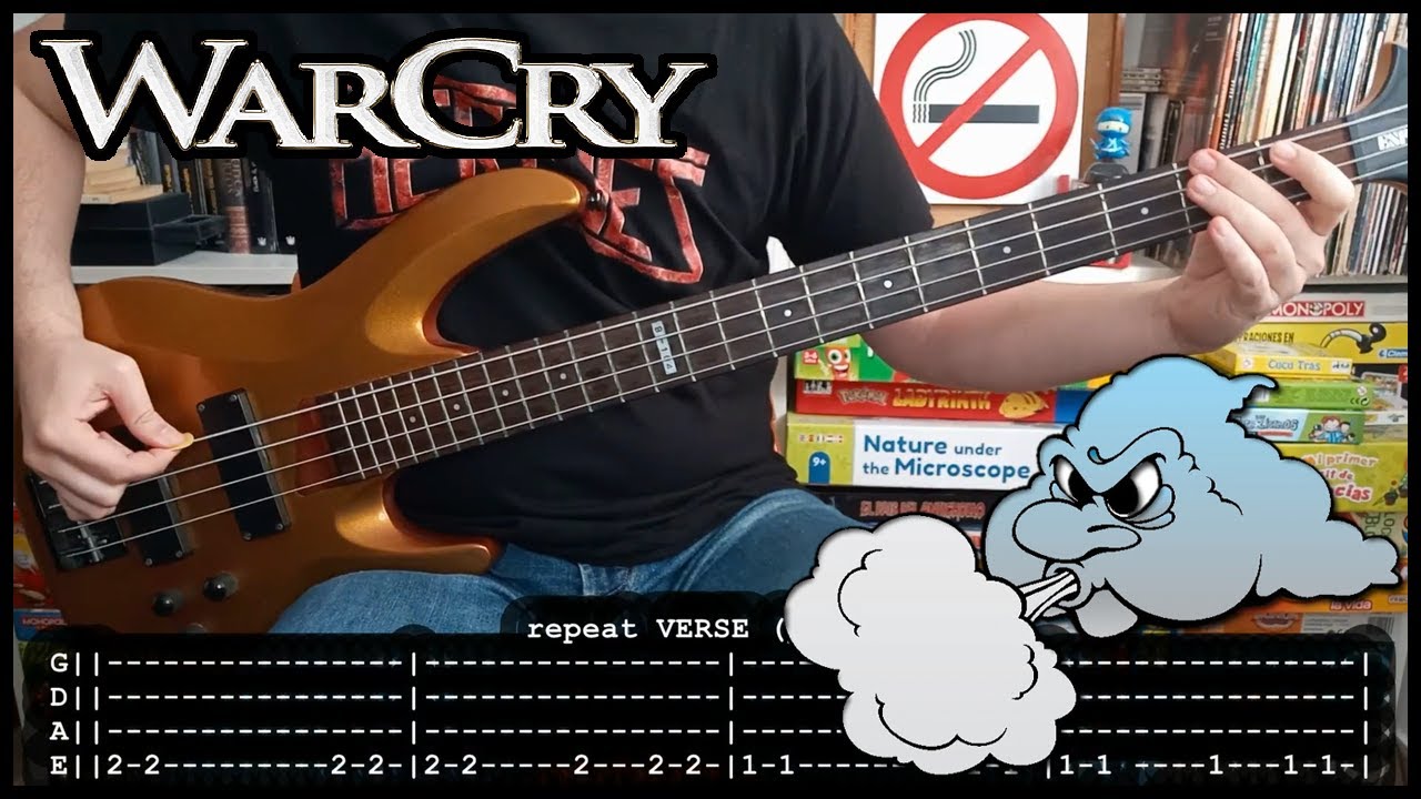 WARCRY - Contra el viento 🌪️ (BASS cover with TABS) [lyrics + PDF]