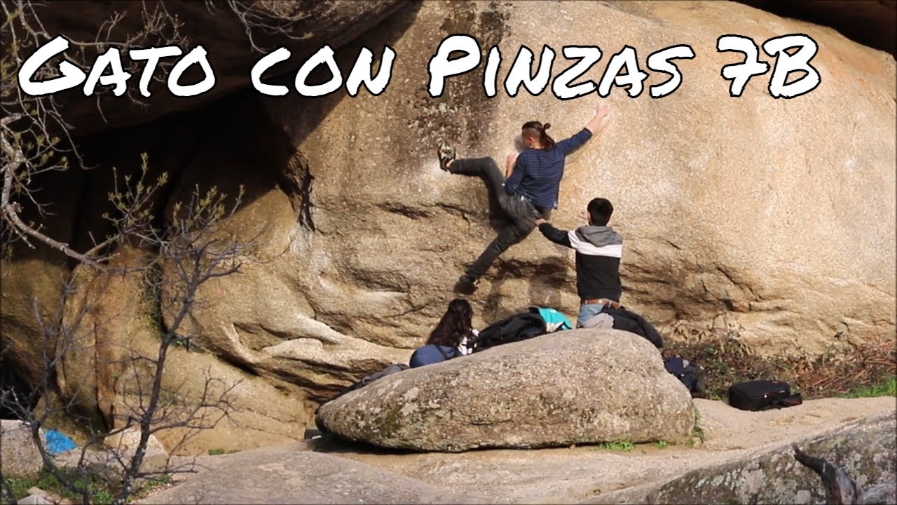 Gato con Pinzas 7B | Boulder Torrelodones | Sector la Cueva
