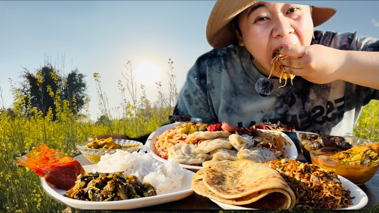 Mukbang Hangam mapan marakta | Momo, Tharoi thongba, Mimi Singju || MANIPURI MUKBANG ||