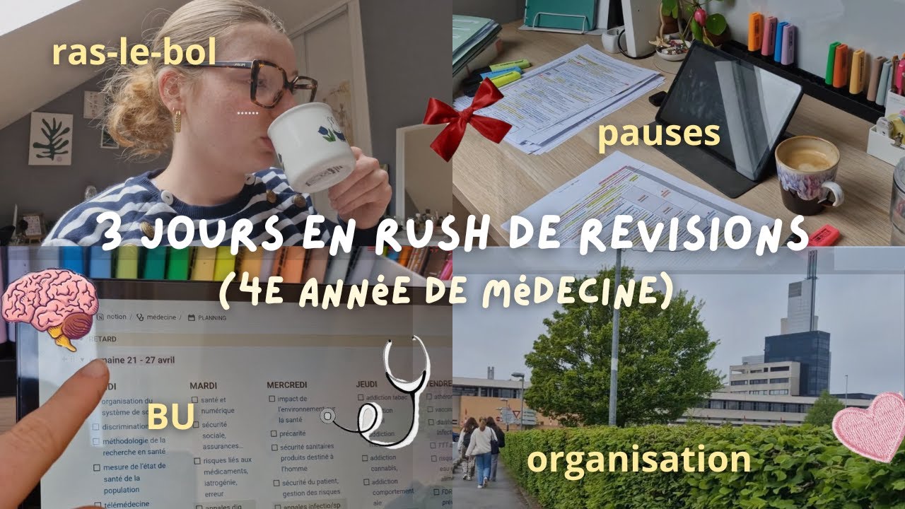 la REALITE des r&eacute;visions (pov : c pas aesthetic) (vlog &eacute;tudiante en m&eacute;decine)