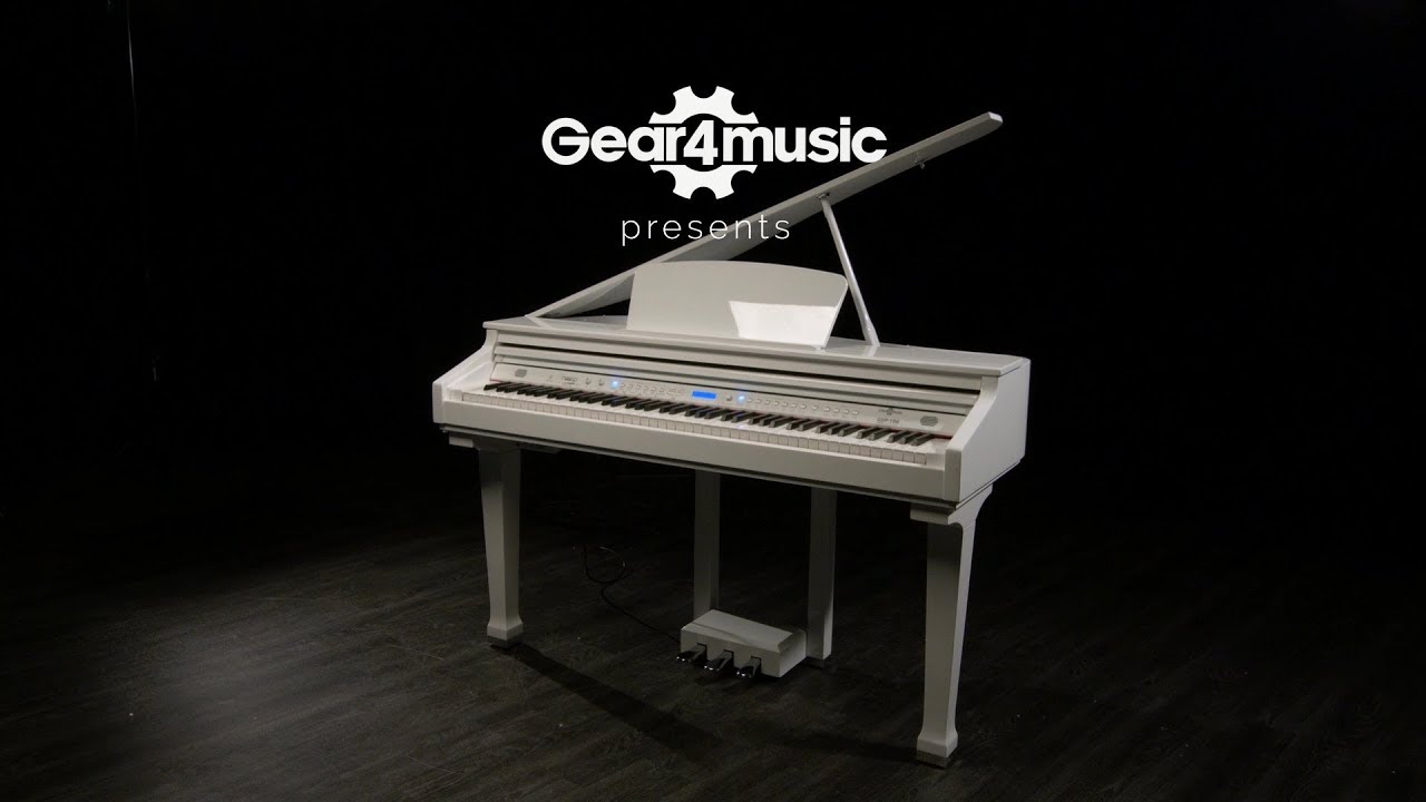 GDP-100 Digital Grand Piano by Gear4music, Gloss White | Gear4music demo