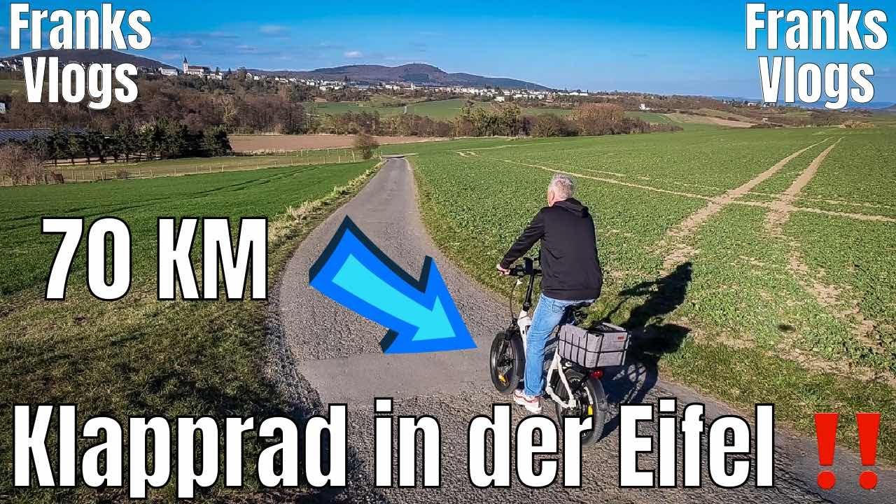 Mit Drohne & Klapprad 70 Kilometer durch die Eifel ‼️  Deruiz Peridot & Hover Air X1 Pro Max