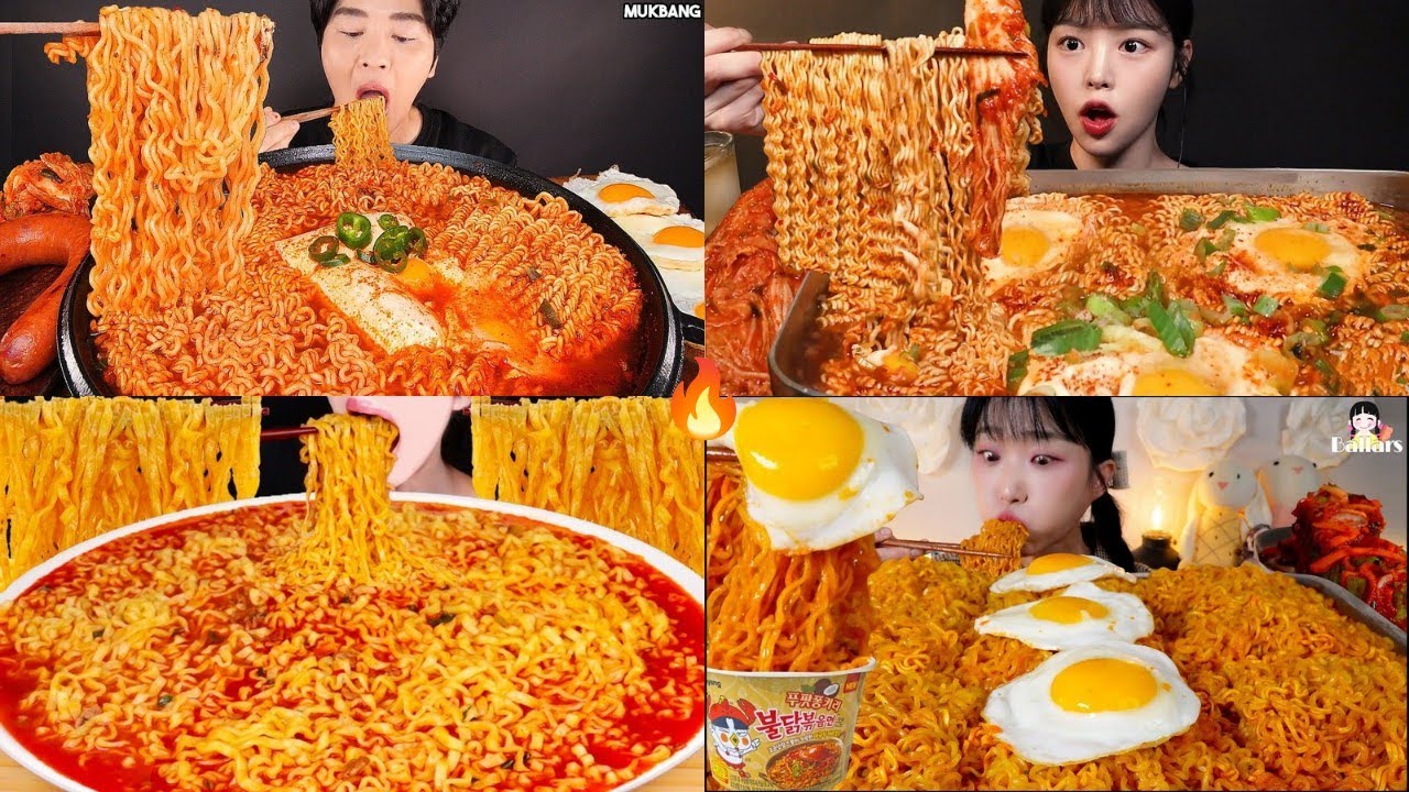 Eating World’s Most Spicy Noodles ASMR Mukbang 😱🔥