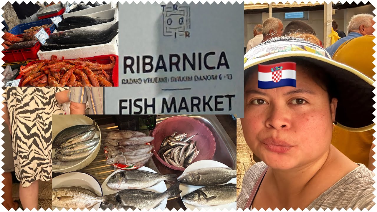 RIBARNICA//FISH MARKET DAY in Europe CROATIA// RIBARNICA in TROGIR