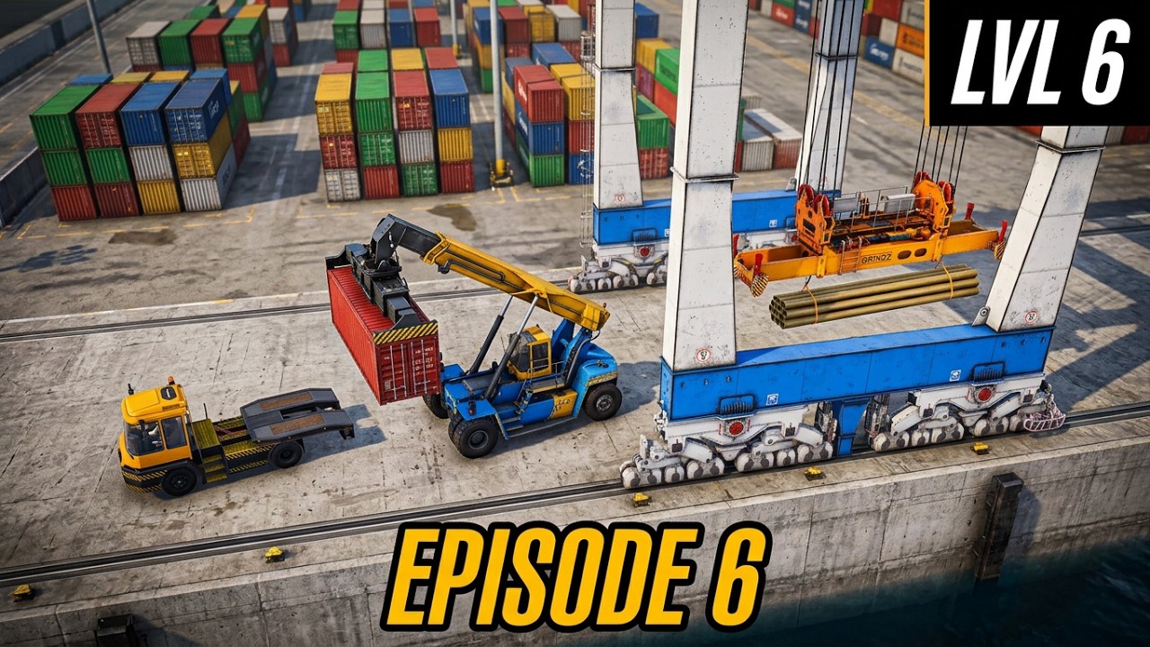 Harbor Machinery Simulator 🚧 Docked 👷‍♂️  Episode 6 🚧 4k Max Settings