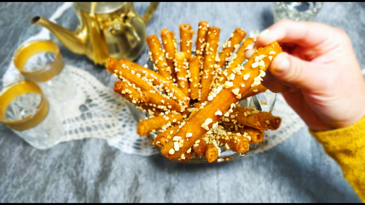 Rollitos de Cacahuetes, سيكار بكوكاو | Dulce Especial Ramadán🌙| Amasando Delicias