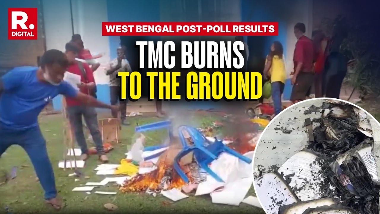 West Bengal Elections: TMC Offices Catch Fire Amid Hightened Violence After BJP's Win | Mamata